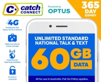 Catch Connect 365 Day Mobile Plan - 60GB
