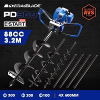 POWERBLADE Post Hole Digger 88CC Posthole Earth Auger Fence Borer Petrol Drill