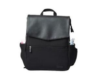 LaTASCHE Classic Leather Look Nappy Backpack (Black Neoprene)
