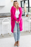 FINAL SALE Ainsley Cardigan Hot Pink