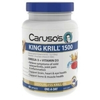 Caruso's King Krill 1500 60 Capsules Omega-3 Mild Osteoarthritis Relief