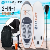 SEACLIFF Stand Up Paddle Board SUP Inflatable Paddleboard Kayak Surf Board White and Orange