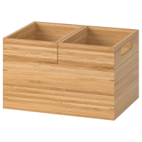 [IKEA Family] DRAGAN Box, set of 3, bamboo, 23x17x14 cm