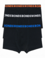 Bonds Everyday Plain Trunks Black 3 Pack