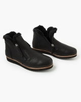 Morgan Leather Boot - Black Pebble