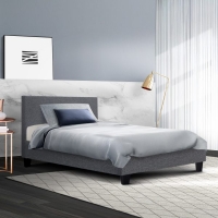 Artiss Neo Bed Frame Fabric – Grey King Single