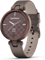 Garmin Lily, Stylish Fitness Smartwatch, Rose Gold Bezel with Light Sand Case and Silicone Band - 