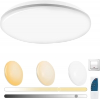 IODOO 12.1 inch Dimmable Flush Mount LED Ceiling Light with Remote , 36W, 3000LM Stepless Color Temperature Selectable