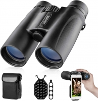 BNISE Binoculars for Adults, 10X42 Roof Prism Low Light Vision Lightweight Compact Binocular for Bird Watching, Hunting,