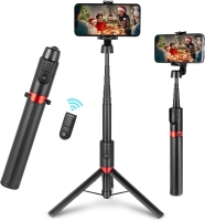 SmallRig ST20 Portable Selfie Stick Tripod with Bluetooth Remote Extendable Travel Lightweight Tripod Stand for Selfie, Live