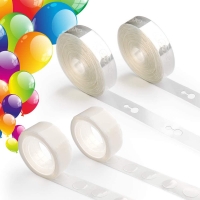 Coogam Balloon Arch Garland Decorating Strip Kit - 64 ft Ballon Tape Strips and 200 Dot Glue for Birthday Wedding Baby Shower