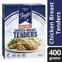 Steggles Frozen Ready to Cook Chicken Breast Tenders Sweet Chili Crumbs 400g