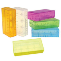 Plastic Battery Storage Case Box - Colour Batteries Double Organiser
