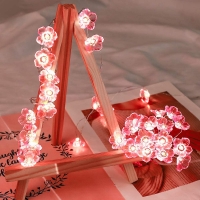 $26.78 - Pink Cherry Blossom Lights / 10ft 30 led Flowers Lights, 8 Modes, Used for Spring, Wedding, Nursery, Dormitory, Girls' Bedroom,