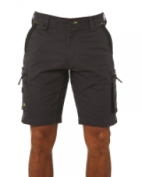 Bisley Flex and Move Stretch Canvas Utility Zip Cargo Short - Charcoal