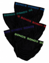 Bonds Hipster Brief Black 5 Pack