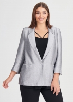 Pewter Lined Jacket In Black In Sizes 12 To 24