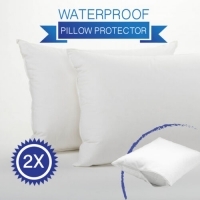 2 x Waterproof Anti-allergy Pillow Protector Case Slip-Zipper Opening-45 x 70cm