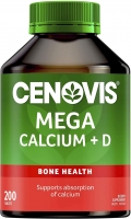 Cenovis Mega Calcium + D - Supports Bone Strength and Calcium Absorption - Maintains Muscle Health, 200 Tablets - 