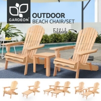 Gardeon Outdoor Chairs Table Set Beach Chair Lounge Patio Furniture Adirondack