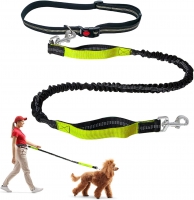 JJW Hands Free Bungee Leash, Adjustable Leash for Dogs Running, Jogging, Training and Service, Retractable and Easy Control