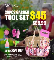 Monika 20Pcs Garden Tool Kit Set $59.99 (Was $45) + Delivery (Free to Major Cities) @ Topto