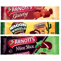 Arnott’s Mint Slice, Gaiety or Wagon Wheel Biscuits 160g-200g