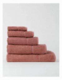 Vue Combed Cotton Ribbed Towel Range Pink Clay