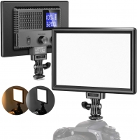 Neewer Ultra-Slim LED Video Soft Light Panel, Dimmable On Camera Video Lighting for DSLR Cameras Photography with LCD