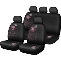 SCA Rose Seat Cover Pack - Pink Adjustable Headrests Size 30 and 06H Airbag Compatible