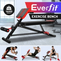Everfit Adjustable Weight Bench Sit-up Fitness Flat Decline Gym Steel Frame