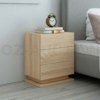 Modern Bedside Tables 3 Drawers Nightstand Side Cabinet Bedroom Furniture Oak