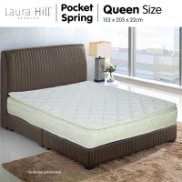 Laura Hill Pillow Top Pocket Spring 22in Mattress – Queen