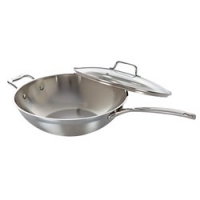 Baccarat iconiX Stainless Steel Wok with Lid & Helper Handle 32cm