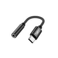 USB Type C to 3.5mm Audio Aux Adapter (Black)