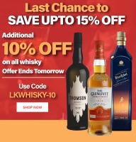 10% off on all whisky | Hurry! It will end soon