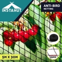 Instahut Bird Netting Net Anti Pest Commercial Fruit Trees Plant 5x30m 30GSM