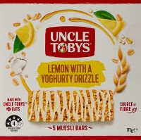 UNCLE TOBYS Muesli Bars Lemon Yoghurt Drizzle Snack 40 Pack, 8 x 5 Bars - 