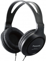 Panasonic Headphones RP-HT161-K Full-Sized Over-The-Ear Lightweight Long-Corded (Black) - 