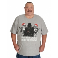 Star Wars Xmas Vader Licensed Grey T-Shirt