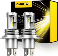 AUXITO H4 9003 LED Headlight Bulbs, 12000LM Per Set 6500K Xenon White for High and Low Beam Hi/Lo Plug and Play, Pack of 2