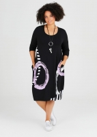 Natural In Line 3/4 Sleeve Dress in Print in sizes 12 to 24