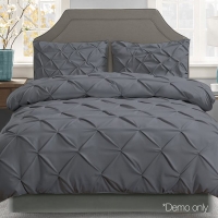 Bedding Queen Size Quilt Cover Set – Charcoal