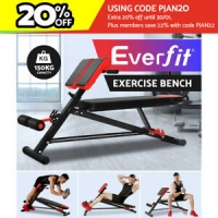 Everfit Adjustable Weight Bench Sit-up Fitness Flat Decline Gym Steel Frame