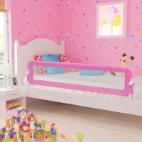 Toddler Safety Bed Rail Pink 180×42 Cm Polyester