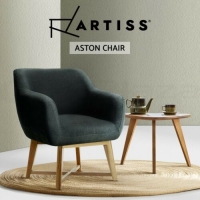 Artiss Armchair Lounge Chair Tub Accent Armchairs Fabric Sofa Chairs Single Seat