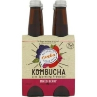 Nexba Kombucha Mixed Berry Live Sparkling Probiotic Multipack Bottles 330mL 4...