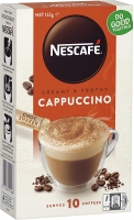 NESCAFÉ Cappuccino Coffee Sachets 80 Pack, 8 x 10 Pack, Chocolate Shaker Included