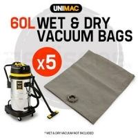 【EXTRA10%OFF】UNIMAC 60L Wet & Dry Vacuum Cleaner- 5x Paper Filter bags Dust