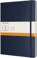 Moleskine Classic Hard Cover Notebook - Ruled - Extra Large - Sapphire Blue, (QP090B20) - Moleskine: